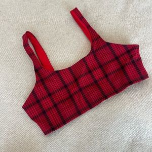 Alo Yoga Plaid Sports Bra Size XSmall